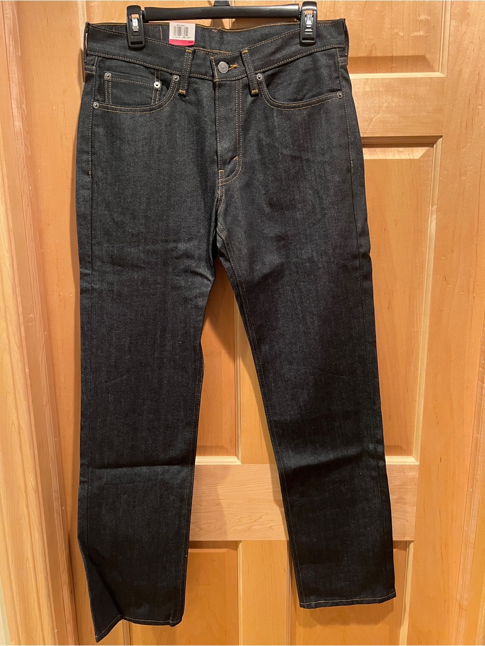 NWT Levi's 514 Slim Straight Men's Jeans Dark Wash Black 32/32 1/4 (Tag:W31/32)